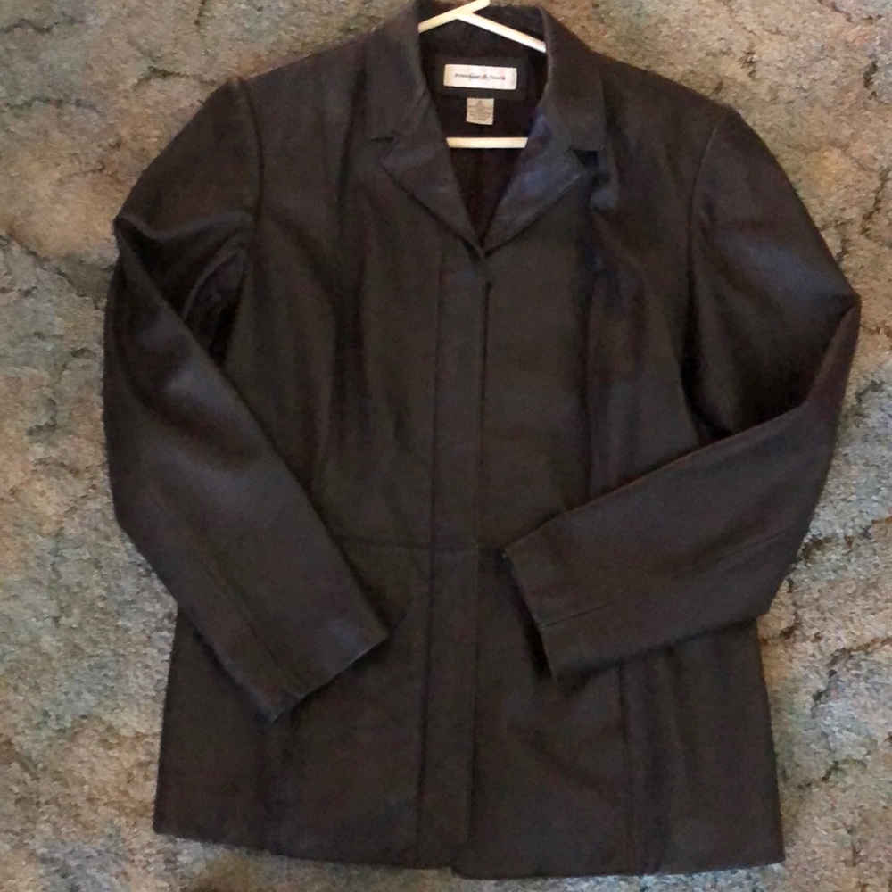 Leather blazer